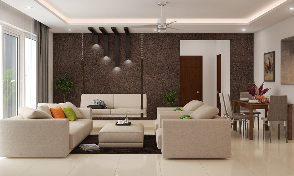 Spacious Living Room with Floor-to-ceiling Windows